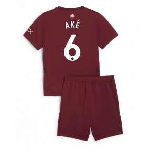 Manchester City Nathan Ake #6 Tredje Kläder Barn 2024-25 Kortärmad (+ Korta byxor)